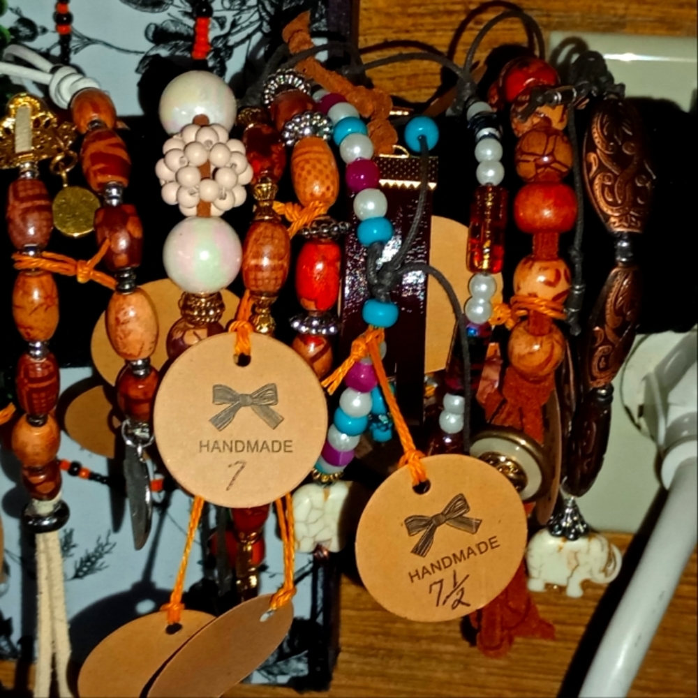 Handmade bracelet and earrings